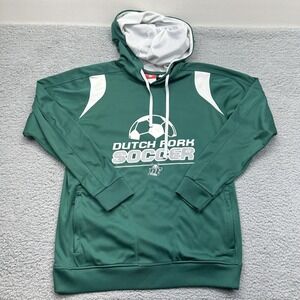 Team 365 Dutch Fork Soccer Adult Medium Hoodie Green 100% Polyester Sweatshirt